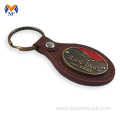 Leather keychain template with pattern